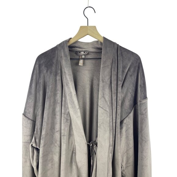 Skims Women's XS Velour Sleep Short Robe Brown Loungewear Comfy Hygge Amethyst - Picture 2 of 7